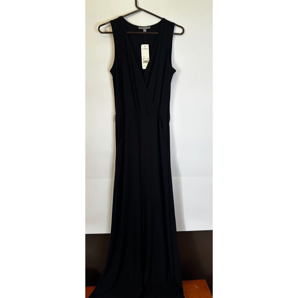 NY Collection Women’s Black Sleeveless Jumpsuit Dress XS NWT $70 MSRP